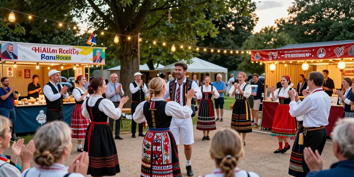 Experience we88 PGSLOT at vibrant outdoor Breton cultural festival with music and dance.
