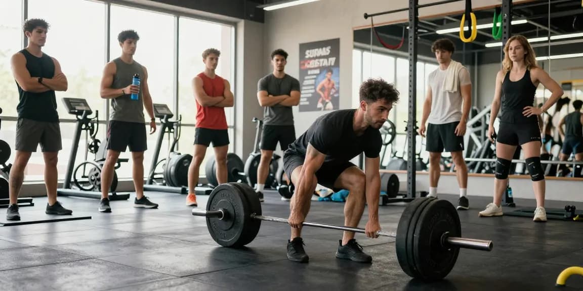 Driada Shop showcasing fitness enthusiasts working out in a dynamic gym environment.