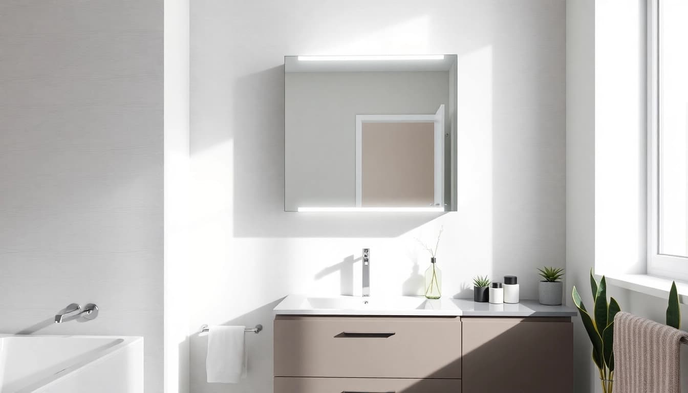 Gestalten Sie Ihr Badezimmer mit modernen badezimmer spiegelschränken beleuchtung, die Eleganz ausstrahlen.