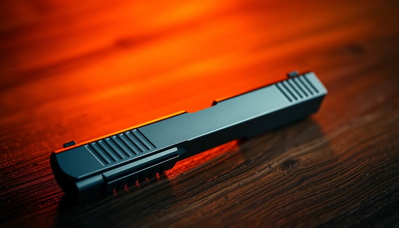 Showcase of glock 19 slide oem highlighting its premium design and craftsmanship.