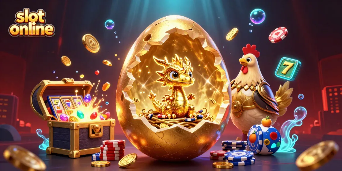 Engage with slot online games featuring golden treasures, dragon, and vibrant casino elements.