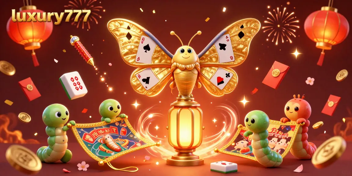 Immerse in luxury777's gaming experience with vibrant 3D visuals of casino scenes and celebrations.