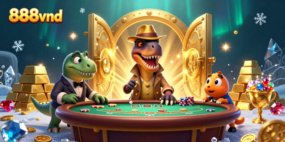 Experience thrilling moments at 888vnd with a velociraptor card counter stealing the show at a blackjack table.
