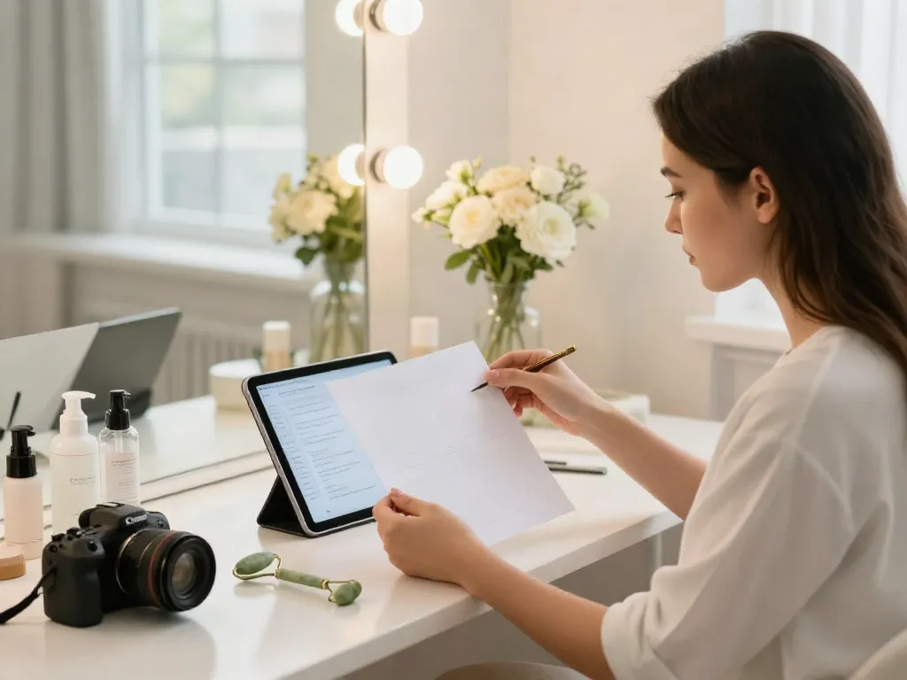 Individual exploring Alternatives to QOVES in a modern beauty studio.