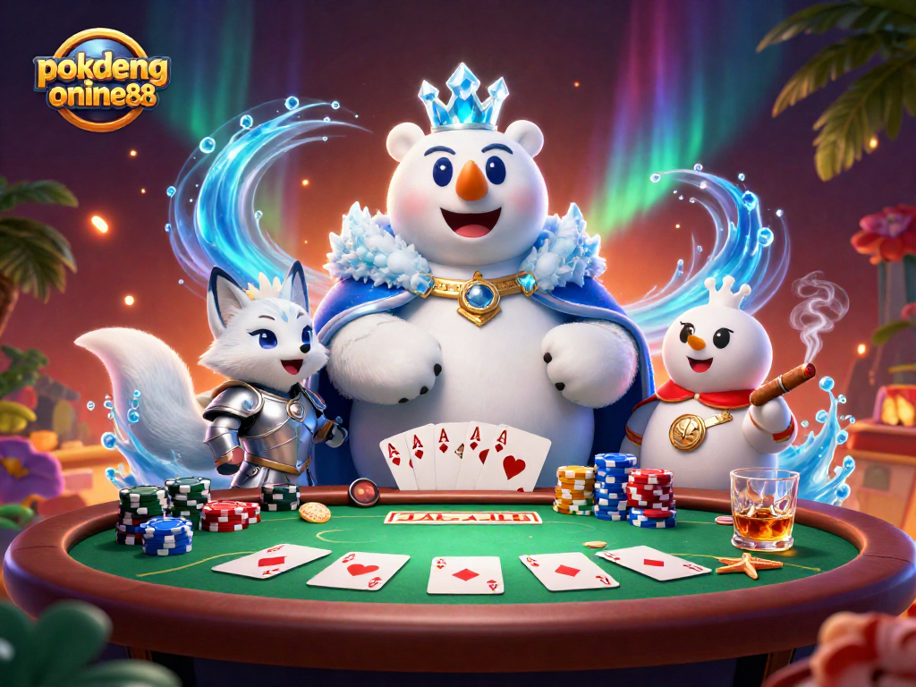 Engage in captivating gameplay experiences at pokdeng-online88 while enjoying a dramatic poker scene.