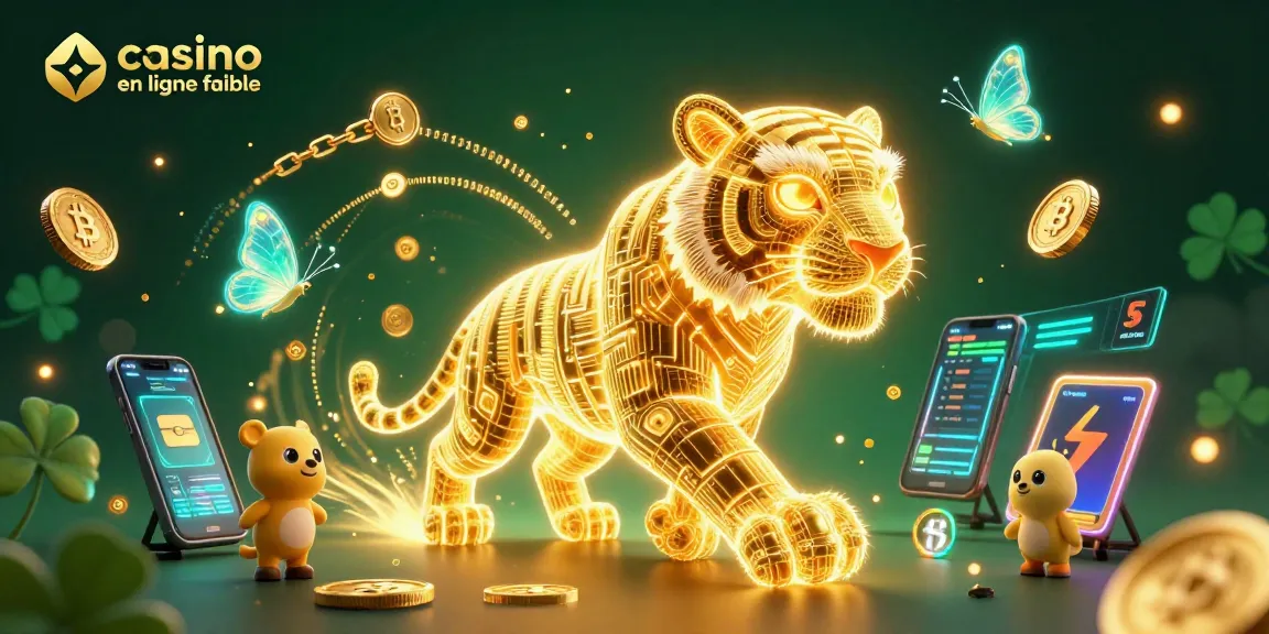 Jouez avec confiance grâce au casino en ligne fiable, une illustration captivante d'un tigre lumineux dans un paysage numérique.