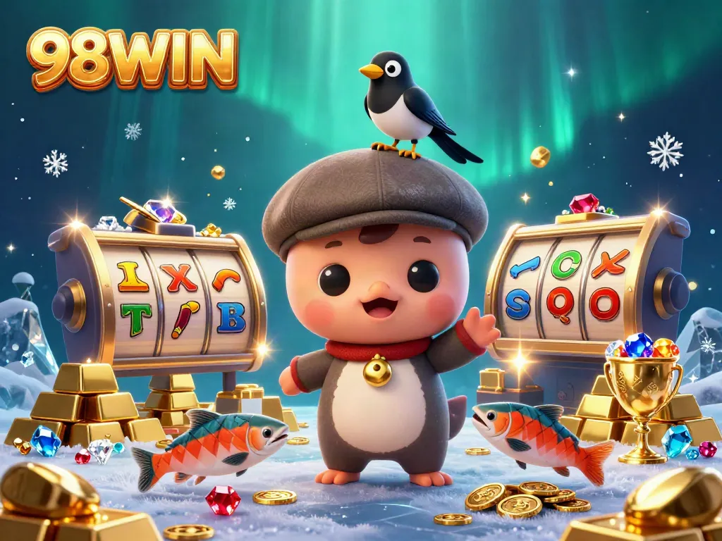 Experience the excitement of 98WIN with fun slot reels and treasures in a vibrant underwater scene.
