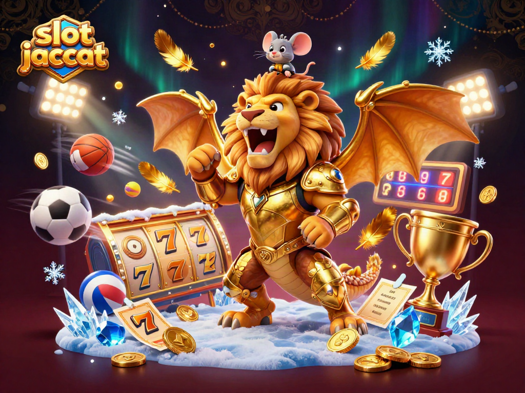 Experience the thrill of winning with the slot jackpot featuring an incredible chimera and lucky symbols.