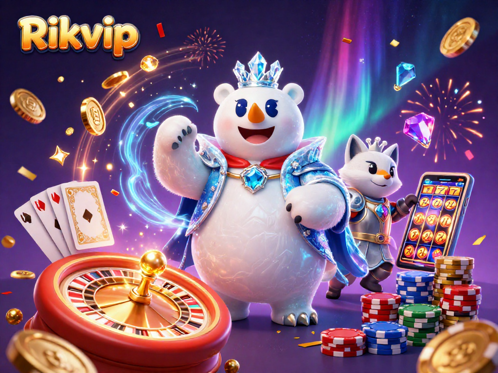 Rikvip boosts excitement with vibrant gaming and dazzling prizes in a captivating 3D illustration.