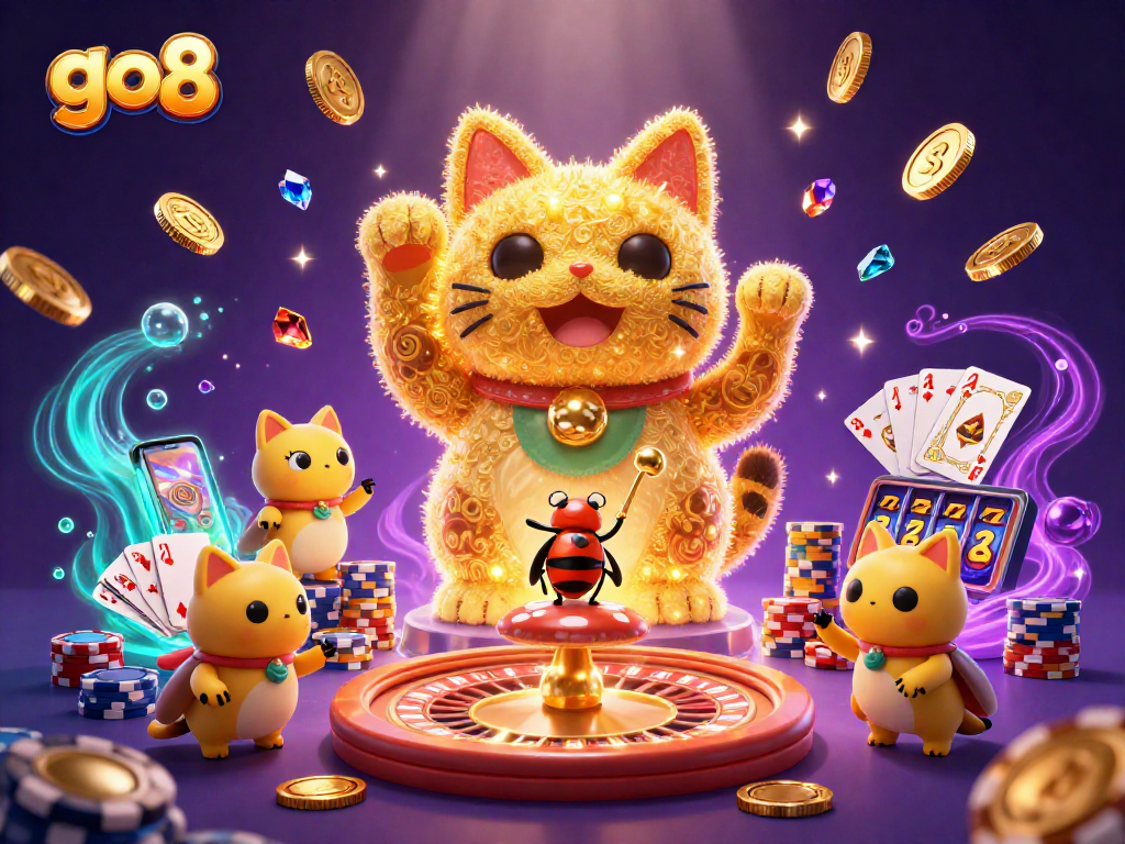 Experience thrilling games at go8, where vibrant golden fireflies and lucky symbols ignite the casino atmosphere.