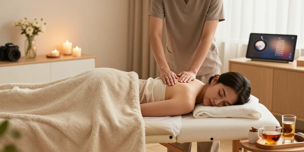 An inviting 안산출장마사지 experience with a cozy home setting, soothing atmosphere, and professional therapist.