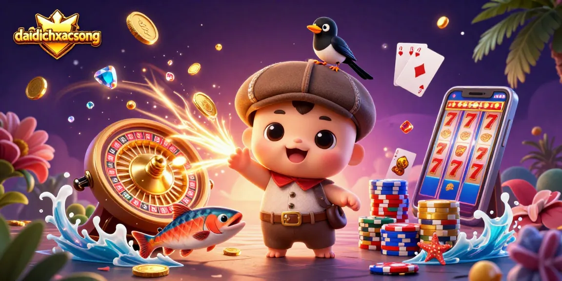 Dive into daidichxacsong with exciting gameplay featuring floating coins, a charming Nessie, and a vibrant casino vibe.