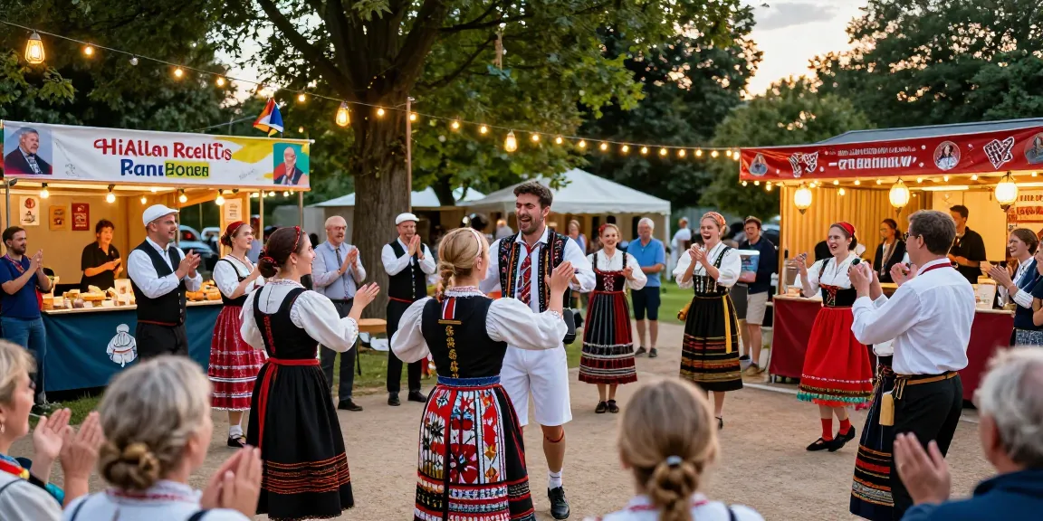 Experience we88 PGSLOT at vibrant outdoor Breton cultural festival with music and dance.