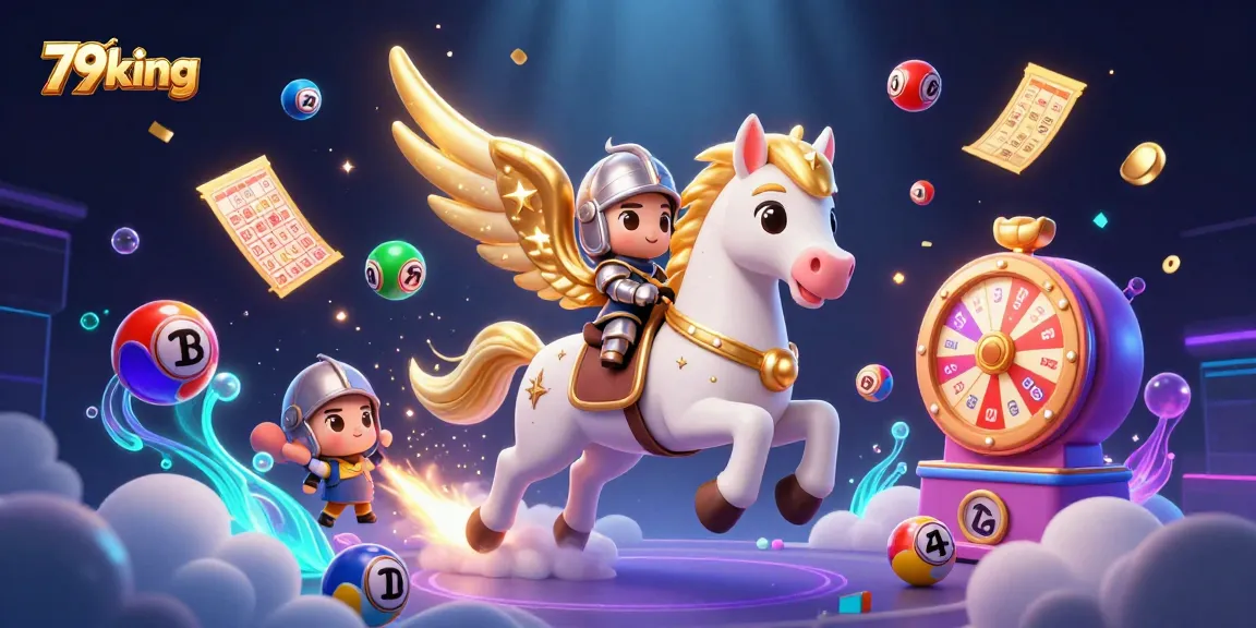 Experience the thrill of 79king with a celestial horse and lottery excitement in vibrant 3D.