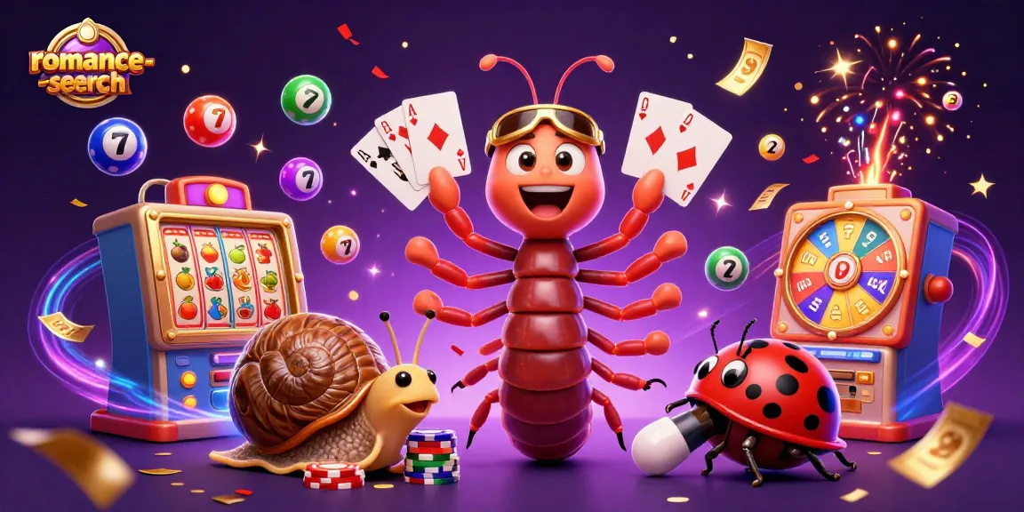 Experience romance-search gambling with animated characters surrounded by vibrant casino elements.
