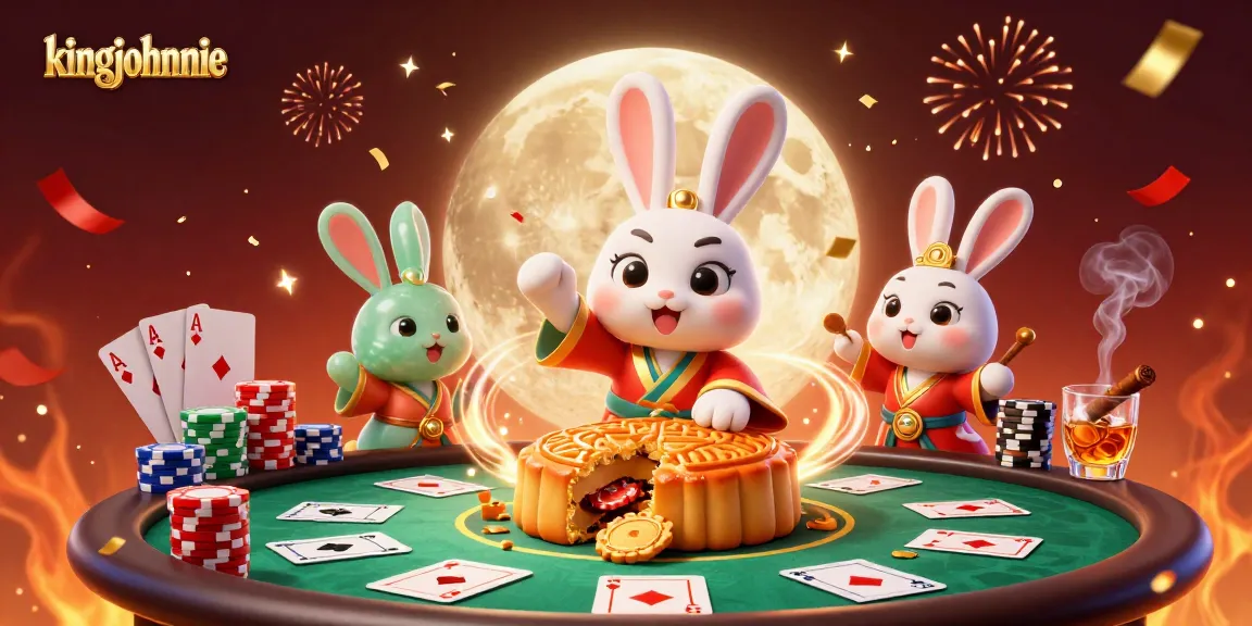 Place bets at kingjohnnie, where a moon rabbit creates winning poker chip mooncakes.