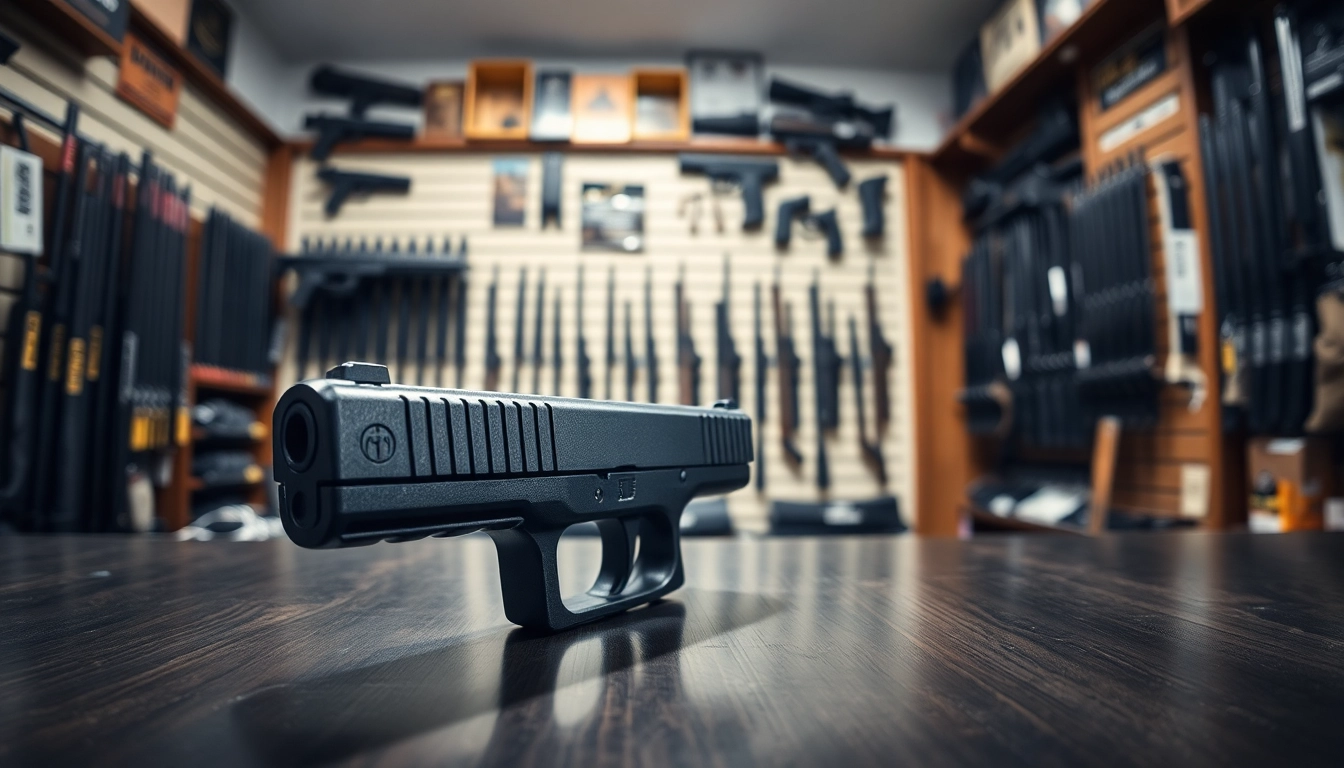 Showcase of glock slide highlighting its precision engineering and sleek design.