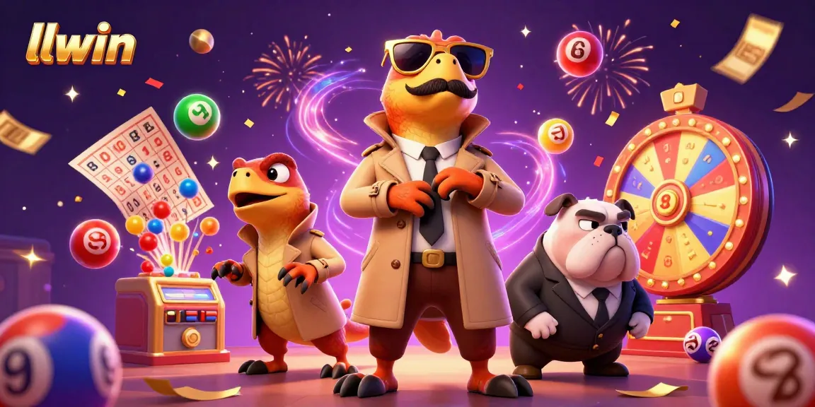 llwin captures the fun of cartoon raptors sneaking into a VIP casino with vibrant lottery elements.