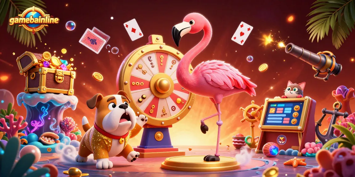 Get ready for fun at gamebaiionline with an exciting cartoon illustration of a game show!