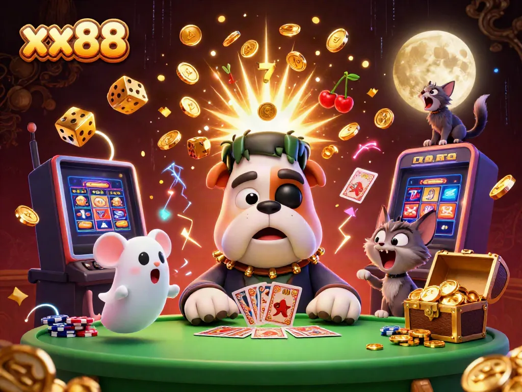 Experience thrills with xx88 as a bulldog dealer and ghost mouse bring casino magic to life.