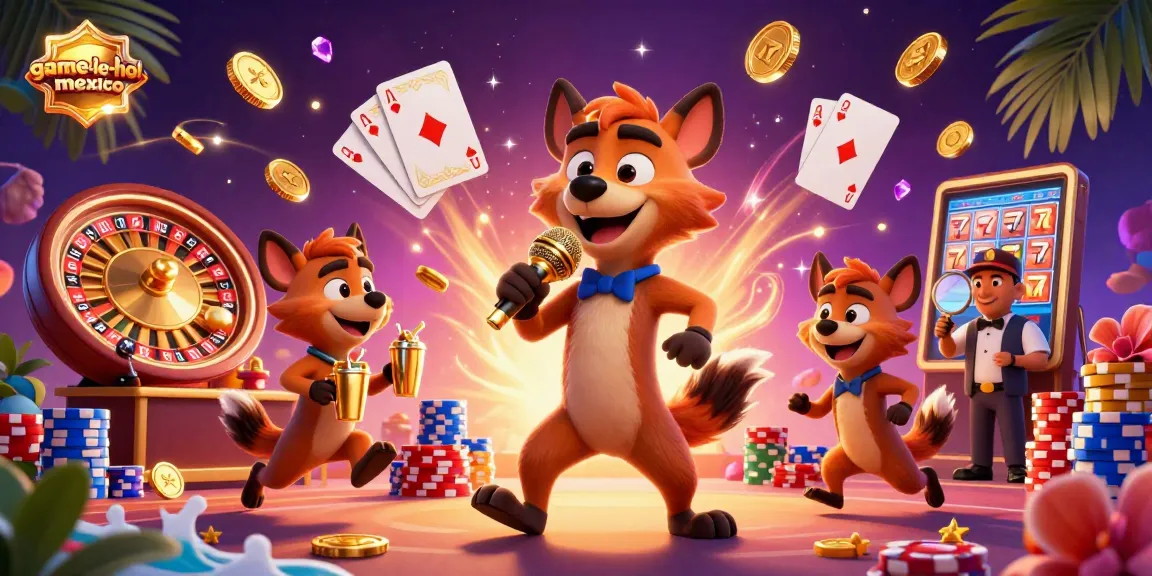 Experience the excitement of game-le-hoi-mexico with hyenas in a vibrant casino atmosphere.