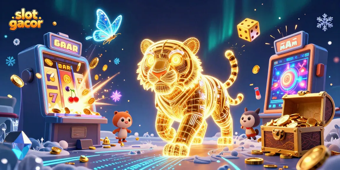 Experience thrilling slot gacor action with vibrant visuals and casino excitement in this dynamic illustration.