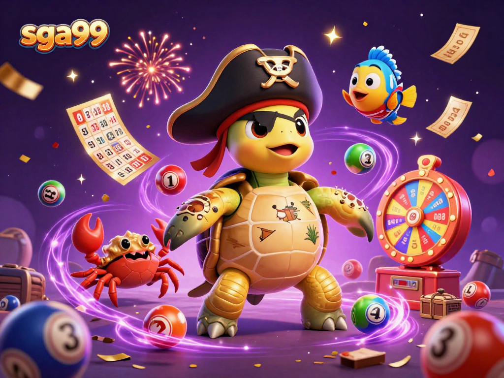 Experience thrilling wins with sga99’s vibrant 3D casino scene featuring lively characters and games.