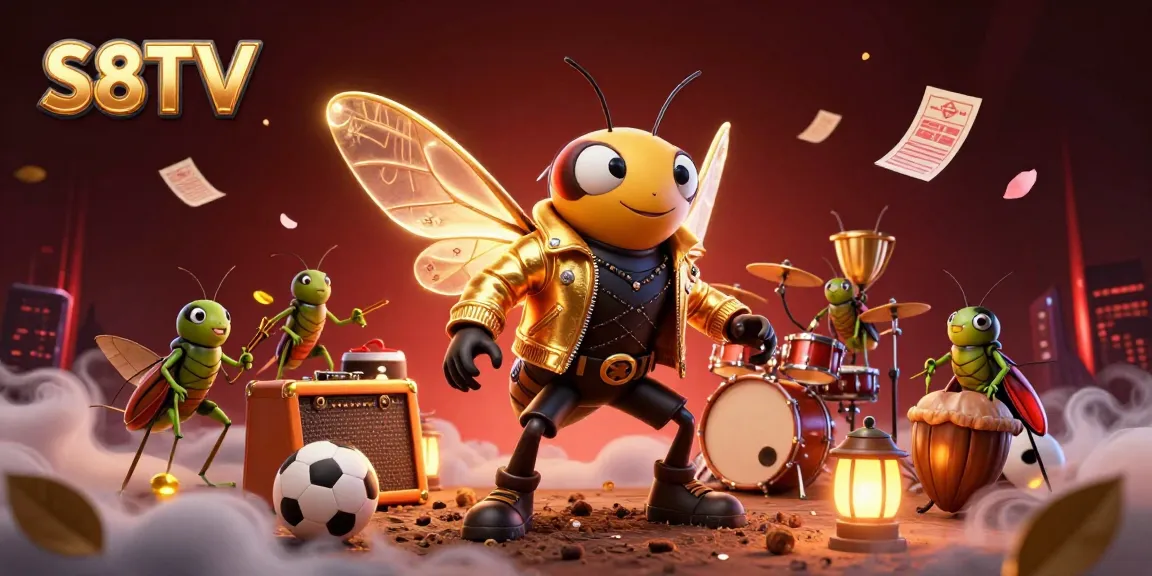 S8TV engages bettors with dynamic sports betting atmosphere featuring a rock star in golden leather.