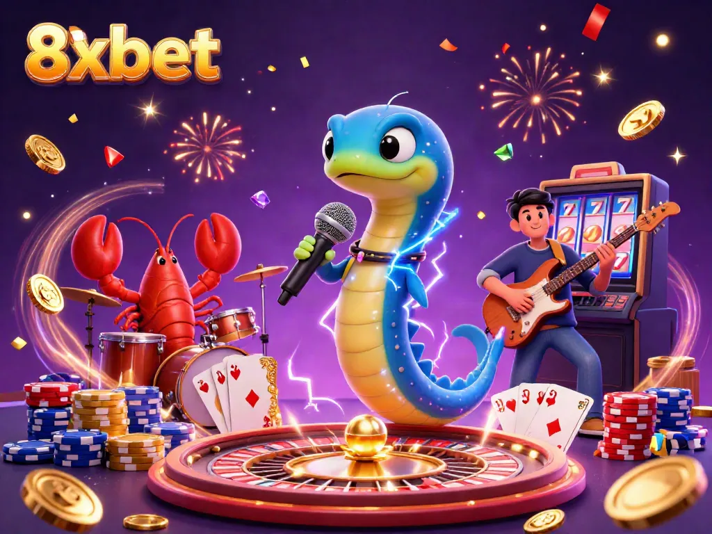 8xbet users enjoying vibrant casino fun at an underwater stage with magical energy and rewards.