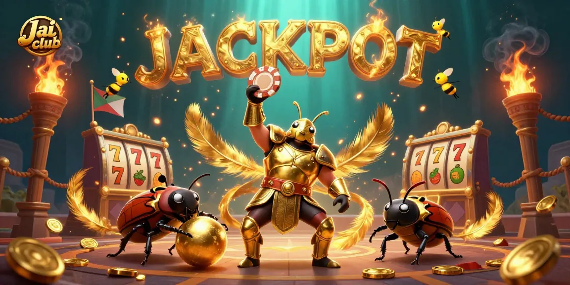 Engage with Jai Club's thrilling jackpots and games in a vibrant 3D illustration.