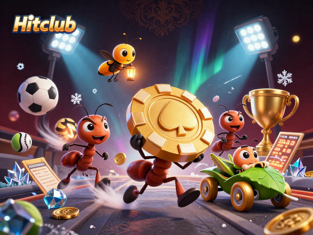 Hitclub captures the excitement of sports betting with a 3D heist scene filled with vibrant characters.