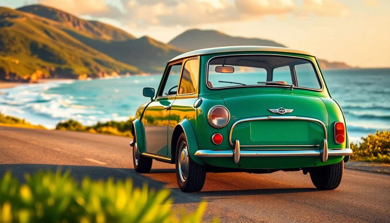 Experience st barts mini cooper rental with this stylish Mini Cooper against a stunning beach backdrop.