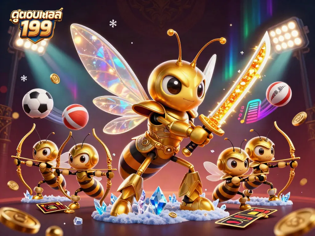 Experience thrilling sports action with ดูบอลสด 199, where dynamic characters and gambling atmospheres unite!