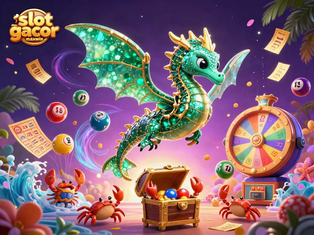 Menangkan slot gacor maxwin dengan kombinasi peti harta karun dan bola lotere berwarna-warni.