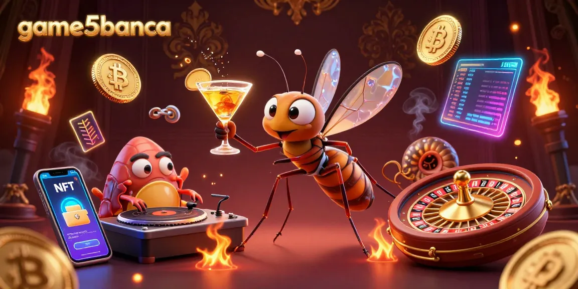 Spin the wheel and play with game5banca's unique casino characters in a vibrant 3D scene.
