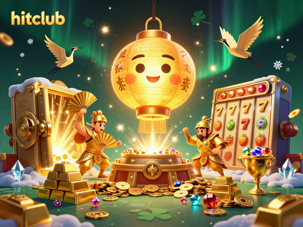 Experience winning fun at hitclub with a lively 3D casino scene filled with treasure and excitement.