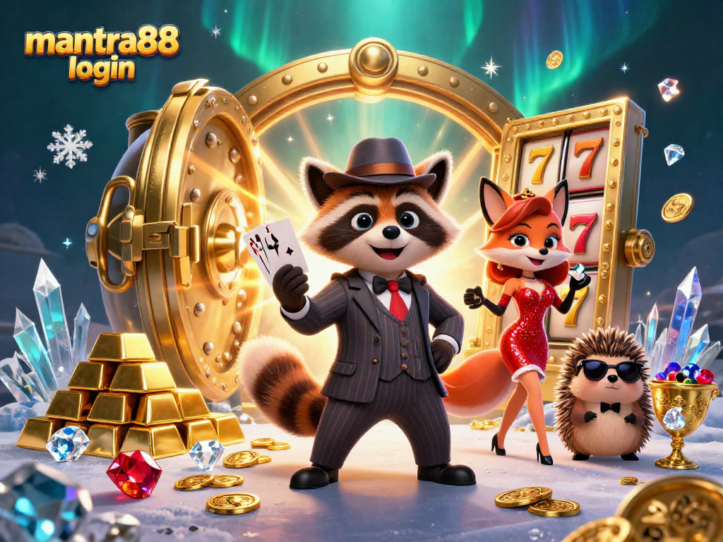 Experience the vibrant gaming world with mantra88 login, featuring jackpot reels and glamorous characters.