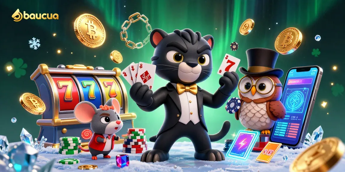 Experience thrilling baucua gameplay with engaging characters and vibrant slot elements in a rich casino scene.